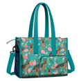 thumbnail image 2 of Teacher Tote Bag,German Shepherd Dog and Flower Teacher Utility Tote Bag,Large Work Tote Bags for Women with Multiple Pockets,Top Zipper Closure,13.8x10.6x6.7 Inch, 2 of 5