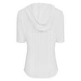 thumbnail image 4 of Ladies' Fashionable Casual Short Sleeved Round Neck Zipper Hooded Thin Hoodie T-shirt, 4 of 4