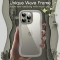 thumbnail image 3 of JETech Wavy Case for iPhone 16 Pro 6.3-Inch, Cute Wave Frame Curly Shape Shockproof Phone Cover for Women and Girls, Clear Hard PC Back (Natural Titanium), 3 of 7