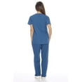thumbnail image 2 of Just Love Women's Scrub Sets Six Pocket Medical Scrubs (V-Neck with Cargo Pant) (Carribean Blue, X-Small), 2 of 4