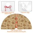 thumbnail image 4 of Yiaed Brown Flowers Print Christmas Tree Skirt , Tree SkirtsTree Mat for Christmas Winter Holiday Indoor Decorations-30", 4 of 7