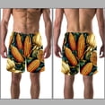 thumbnail image 3 of luoweisi Men's Beach Shorts Quick Dry Swim Trunks with Mesh Lining Thanksgiving Corn XL, 3 of 5