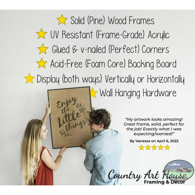 CustomPictureFrames.com 8x8 Shadow Box Frame Light Brown Real Wood with a  Grey Acid-Free Backing