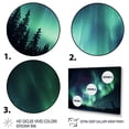 thumbnail image 3 of Designart "Nursery Adorned with Colorful Cute Animals IV" Oversized Landscapes Framed Wall Art - Traditional Green Northern Lights Entryway Framed Wall Art, 3 of 6