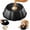 Black Slow Feeder, variant on Dog Lick Bowl Ball Slow Feeder, Licking Bowl for Liquid Treat with Rolling Spin Sphere Roller Licker, Licky Feed Calming Anxiety Relief Enrichment Yogurt (Blue)