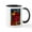 White/Black Inside, variant on CafePress - Heart On Fire Mugs - 11 oz Ceramic Mug - Novelty Coffee Tea Cup