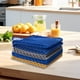 thumbnail image 1 of Juego de paño de cocina de microfibra | Trapos de limpieza con malla súper absorbente – poliéster desengrasante, secado rápido, 12"x12" gris/amarillo/azul, pack de 5, reutilizables, toallitas, 1 of 6