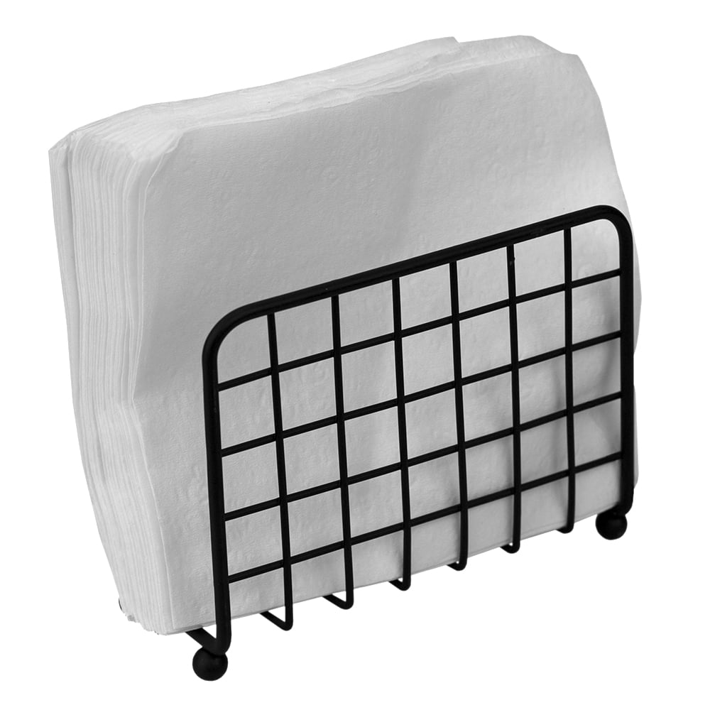 Home Basics Black Grid Collection Non-Skid Free Standing Flat Napkin Holder