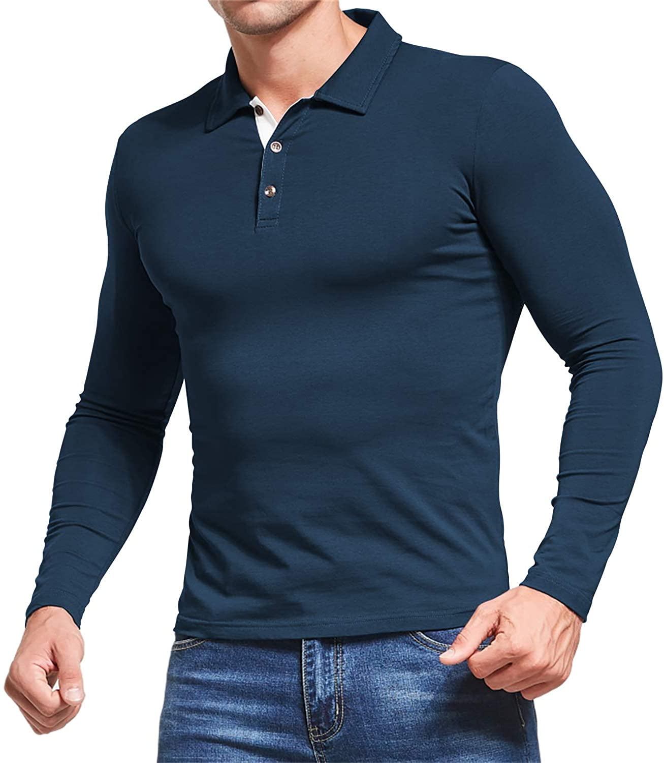 kohls mens long sleeve polo