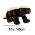 thumbnail image 2 of Simulated Honey Badger Plush Toy - Black 16'' Realistic African Wild Badger Stuffed Animal Toy, Wild Animal Plush Series Children's Gift, 2 of 7