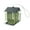 Green, variant on 13.3in Large Green Metal Bird Feeder House – No - Eaves Design, Cage - Enclosed Hanging Feeder for Gardens