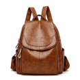 thumbnail image 1 of Backpack Women's Trendy All-match Anti-theft Backpack Large Capacity Soft Leather Women's Travel Backpack, 1 of 5