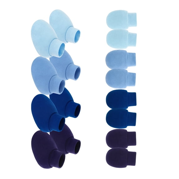 4 Set Soft Cotton Newborns Baby Mittens and Socks Pack Anti Scratch Gloves for Infant Hand and Foot Protections