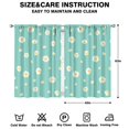thumbnail image 2 of Set of 2 Summer Daisy Print Kitchen Curtains, Floral Watercolor Daisy Artwork Retro Tier Curtains, 42x63 Inch Semi-Sheer Rod Pocket Window Panels, 2 of 2