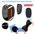 thumbnail image 4 of Instant Open Mesh Laundry Hamper, Collapsible Basket with Side Pocket, Foldable Dirty Clothes Hamper with Sturdy Reinforced Handles for Dorm Bedroom Travel Storage, 18.5×11.8×11.8in(C), 4 of 5