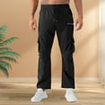 thumbnail image 2 of Casual Cargo Pants for Men Fashion Drawstring Workout Joggers Pants with Multi Pockets, 2 of 6