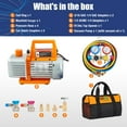 thumbnail image 4 of BACOENG Professional Vacuum Pump & Manifold Gauge Set - HVAC A/C Refrigeration Kit - Diagnostic R12 R22 R134a R410A - w/Case, 4 of 4