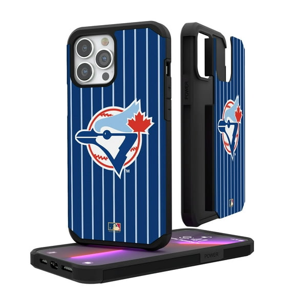 Toronto Blue Jays 1977-96 Logo iPhone Pinstripe Cooperstown Design Rugged Case
