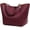 Fuchsia, variant on CoCopeaunts Tote Handbags for Women Large Capacity Work PU Leather Bucket Purse Designer Satchel Hobo Shoulder Bags