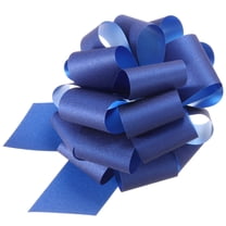 Uxcell 5pcs 8 Inch Large Pull Bow Glitter Gift Wrapping Big Pull Bows Ribbon Dark Blue