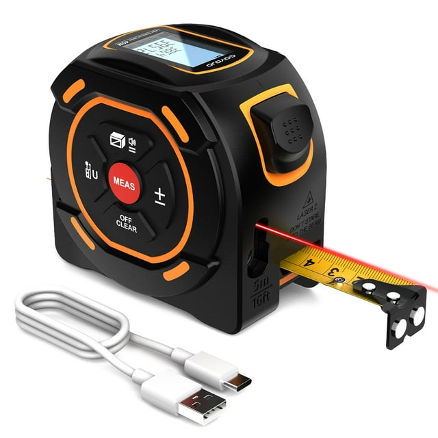 Cinta métrica láser digital GOYOJO de 40 m de alcance con cinta métrica de 5 m