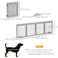 thumbnail image 3 of PawHut Freestanding Pet Gate 4 Panel with Support Feet, Light Grey, 3 of 10