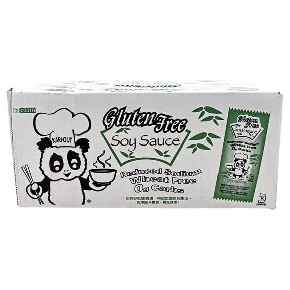 Kari-Out Gluten Free Soy Sauce 8 Gram Packet | Kosher | 400 Count
