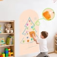 thumbnail image 4 of Magnetic Chalkboard for Wall, 39.4" x 17.5" Magnetic Arch Wall Decal Self Adhesive Blackboard Wallpaper Peel and Stick Chalk Board Wall Decal Roll for Home Playroom Classroom, 4 of 6