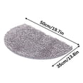 thumbnail image 3 of Half Round Carpet Foot Mat for Bathroom Entrance, Non-Slip Rubber Backing, Absorbent Microfiber Area Rug, Washable Polyester, 35 x 50 cm, 1 Pc, 3 of 6