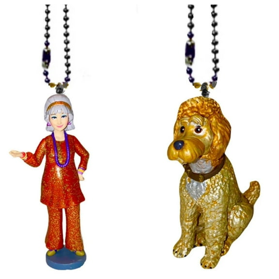 Mrs Devine & Frenchy Puppy Pvc Figure Keychain Dangler Ornament Fancy Nancy 3”
