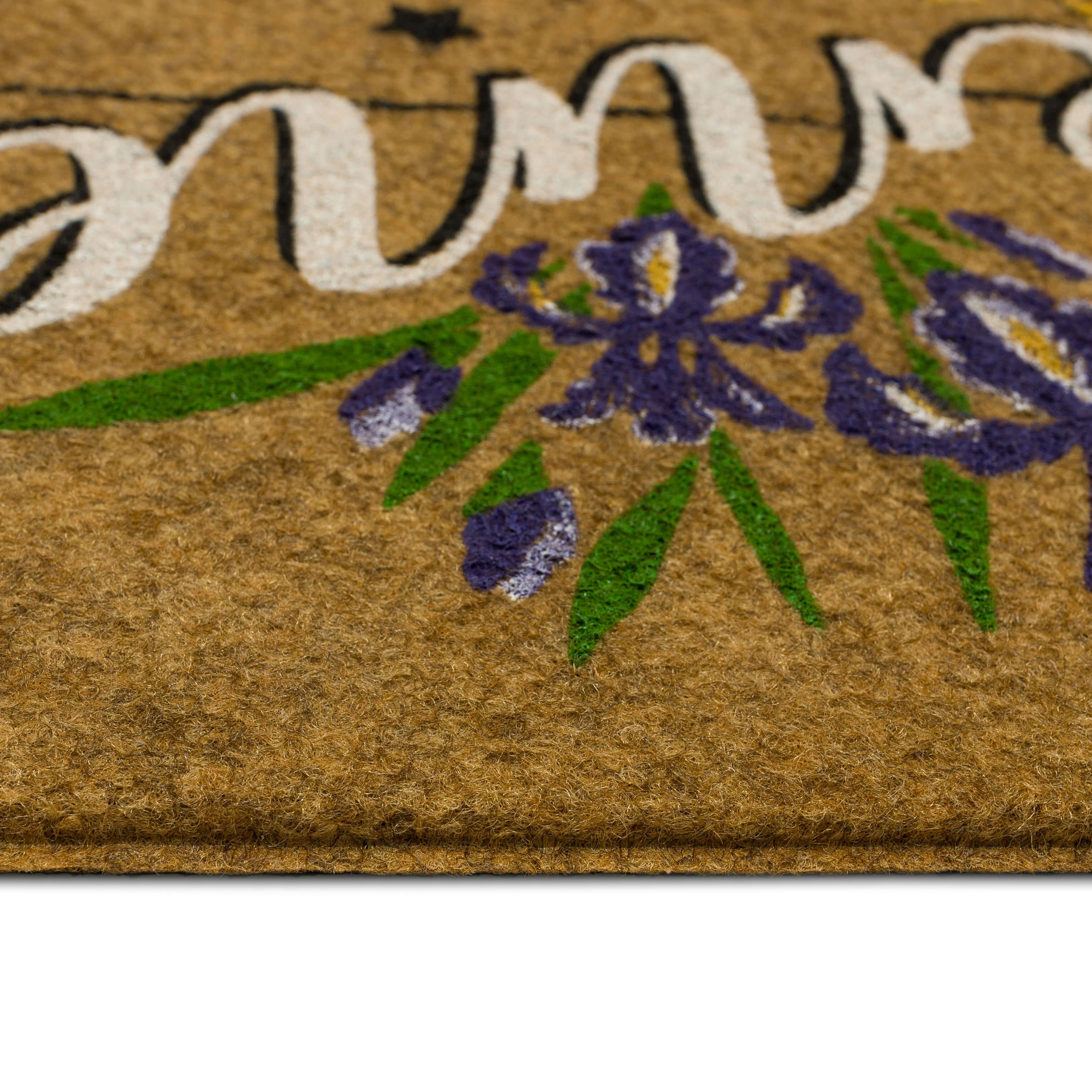 Mohawk Home Tennessee Indoor/Outdoor All Weather Polyester Rubber Backed Rectangle Doormat, Tan, 18" x 30"