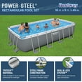 thumbnail image 3 of Bestway Power Steel 18' x 9' x 48” Metal Frame Above Ground Pool, Gray, 3 of 13