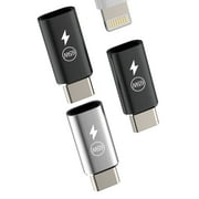 65w USB C Male to Lightning Female Fast Charger Adapter(3Pack)for iPhone 16 15 Pro Max for Apple Type C Cable Connector Lighting Accessories for iPad Phone Charging Converter Compatible for Samsung