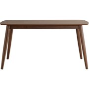 Chelsea Lane Mid Century Modern 63 Wood Dining Table, Walnut