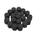 thumbnail image 1 of 20uds 15mm Silicona Negra Hexagonal Tapas Fundas de Tornillos Tuercas de la Rueda del Vehículo Coche, 1 of 1