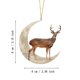 thumbnail image 4 of Gibobby Animales sentados en la luna Adornos para árbol de Navidad Colgante de acrílico con doble impresión para decoraciones para árboles de Navidad Adorno(C), 4 of 4