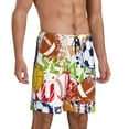 thumbnail image 2 of Bixox Men's Balls printed lightweight casual shorts, soft sleep shorts with pockets., 2 of 7