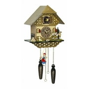 Quartz Cuckoo Clock Black forest house with music and swing  TU 4262 QMS