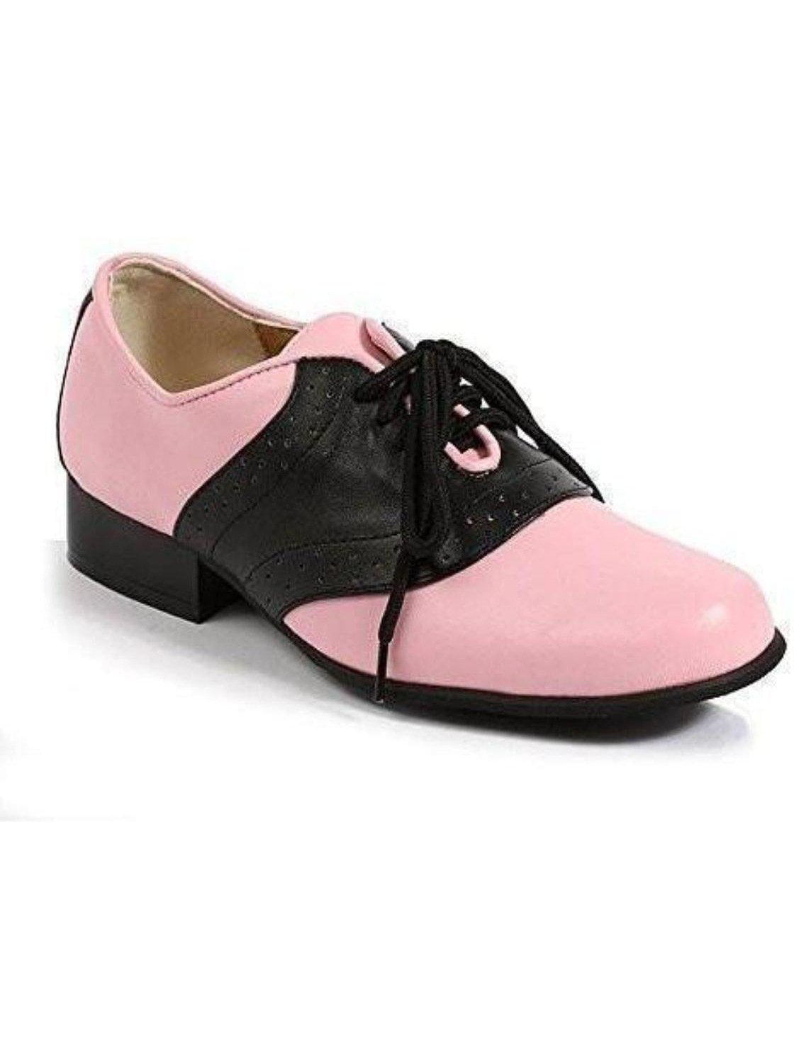 pink saddle shoes