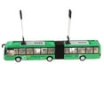 thumbnail image 1 of Modelo de trolebús ligero de música de aleación, juguete de vehículo de coche extraíble para pequeños Verde Zulema Tire hacia atrás del juguete del trolebús, 1 of 8