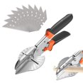 thumbnail image 1 of Mitre Scissors 45° - 135° with 10 Replacement Blades for Cutting PVC Wood Plastic Rubber Multi-Angle Trunking Scissors, 1 of 5