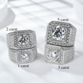 thumbnail image 5 of 1/2/3/5 Carat Moissanite Rings for Men Engagement Ring Mens Diamond Wedding Bands 18K Sterling Silver Moissanite Promise Rings Moissanite Jewelry for Men, 5 of 8