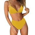 thumbnail image 3 of Sngxgn Women Swimsuit Bikini Women Skinny Swimsuit Bikini Split Swimwear(Yellow,XL), 3 of 5