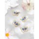 thumbnail image 1 of 2 colgantes de mariposa de latón esmaltado chapados en oro real de 18 quilates, color azul medianoche., 1 of 3