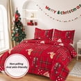 thumbnail image 6 of Beartech Red Bedding Twin Size Seahorse Quilt Microfiber Bedspread Coverlet Set, 6 of 7