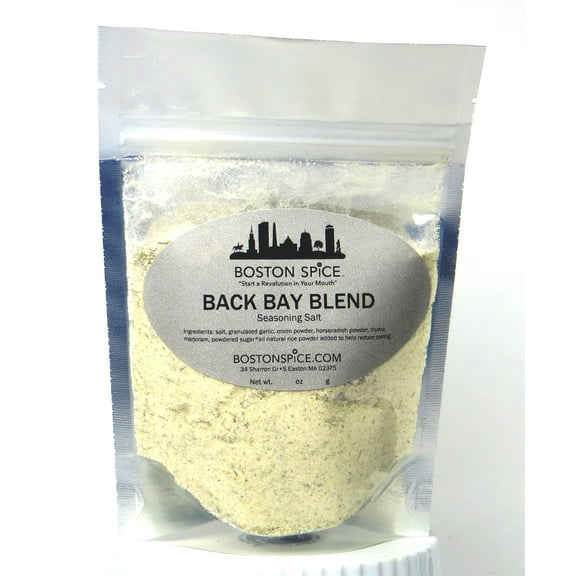 Boston Spice Back Bay Blend Handmade Seasoning Seasoned Salt for Eggs Vegetables Popcorn Poultry French Fries Potatoes Pork Beef Seafood Steak All Foods 1/2 Cup wt. 3.4oz/97g