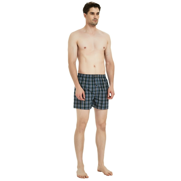 Onimisc Men's Boxers Underwear 100% Cotton Woven Boxers for Men