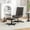 Brown, variant on Roundhill Furniture Arlena 2-Piece Seating Set, Faux Leather Tufted Accent Chair and Ottoman, Brown