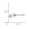 thumbnail image 4 of Auriga Fine Jewelry 14K White Gold 0.20ct Diamond Stud Push-On Stud Earrings for Women, 4 of 4