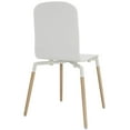 thumbnail image 4 of Modway Stack Dining Wood Side Chair in White, 4 of 5